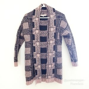 Cardigan Sweater - Lineamaglia Long Wool Cardigan Sweater Medium